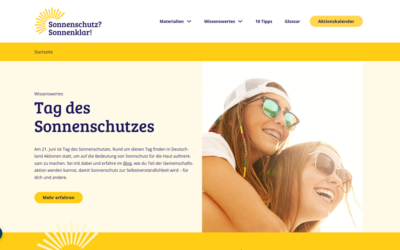 Relaunch der Website zum “Tag des Sonnenschutzes”