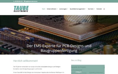Taube Electronic: Website-Relaunch